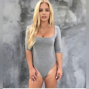 Dainty Hooligan By Final Touch "White" Thong Bodysuit